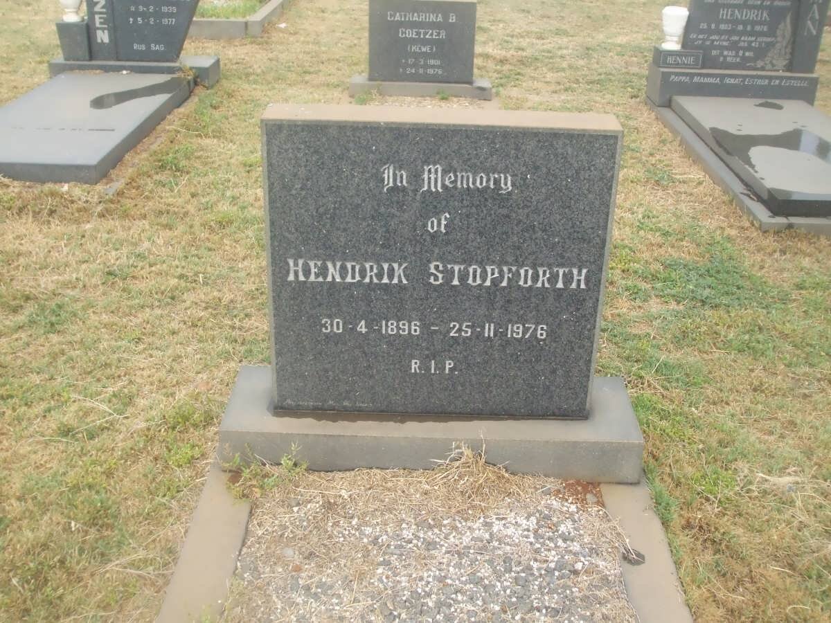 STOPFORTH Hendrik 1896-1976