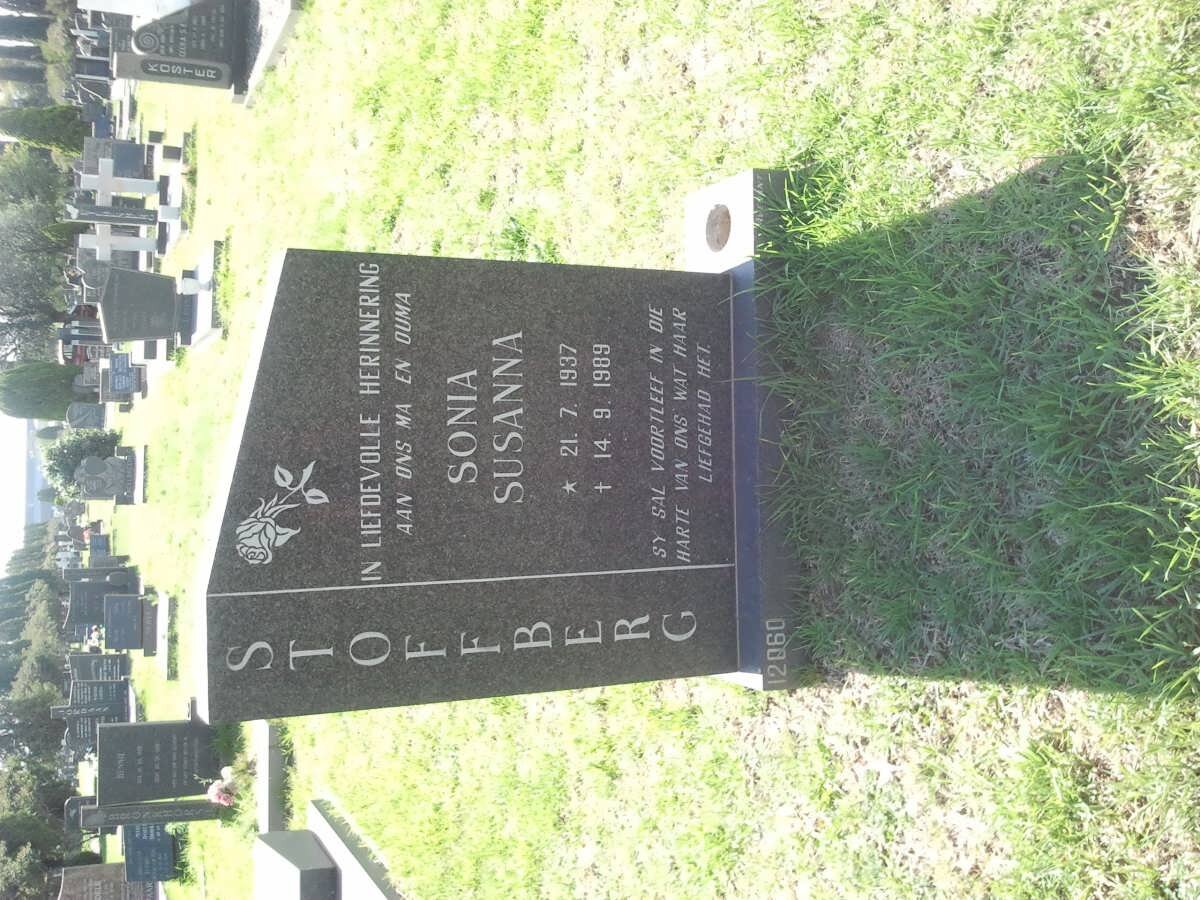 STOFFBERG Sonia Susanna 1937-1989