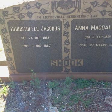 SMOOK Christoffel Jacobus 1913-1987 &amp; Anna Magdalena 1921-1961