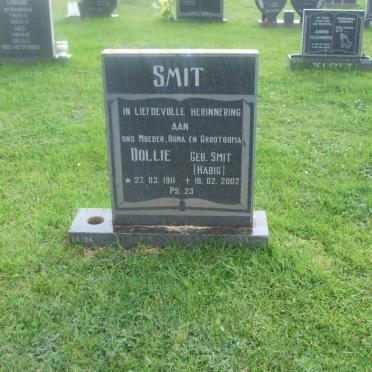 SMIT Dollie formerly HABIG nee SMIT 1911-2002