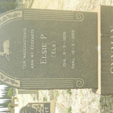 SNYMAN Elsie P. nee ELS 1905-1969