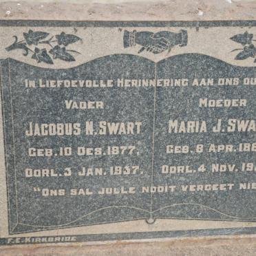 SWART Jacobus N. 1877-1937 &amp; Maria J. 1883-1930