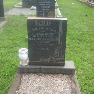 SWART Maria Isabella Magdalena nee SCHMIDT 1916-1973
