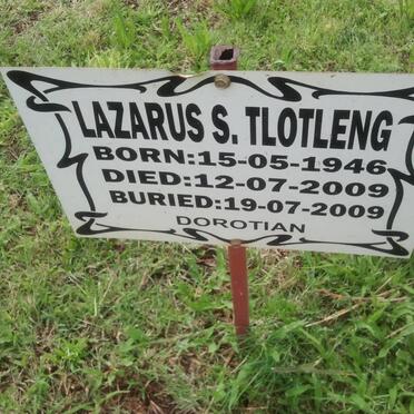 TLOTLENG Lazarus S. 1946-2009