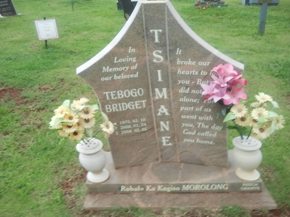 TSIMANE Tebogo Bridget 1975-2008