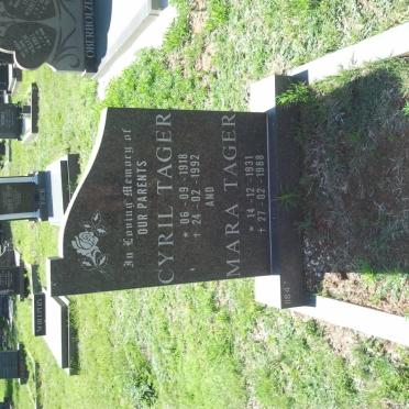 TAGER Cyril 1918-1992 &amp; Mara 1931-1988