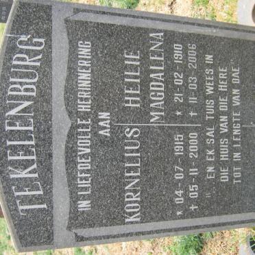 TEKELENBURG Kornelius 1915-2000 &amp; Heile Magdalena 1910-2006