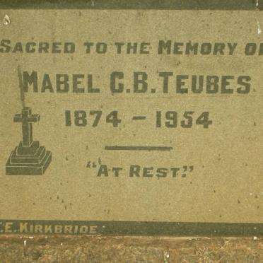 TEUBES Mabel G.B. 1874-1954
