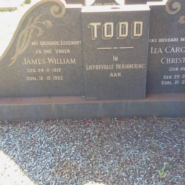 TODD James William 1912-1962 &amp; Lea Carolina Christina HUGO 1912-1996