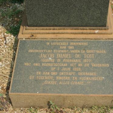 TOIT Jacob Daniel, du 1877-1953