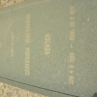 VENTER Gertruida Magdalena 1900-1972