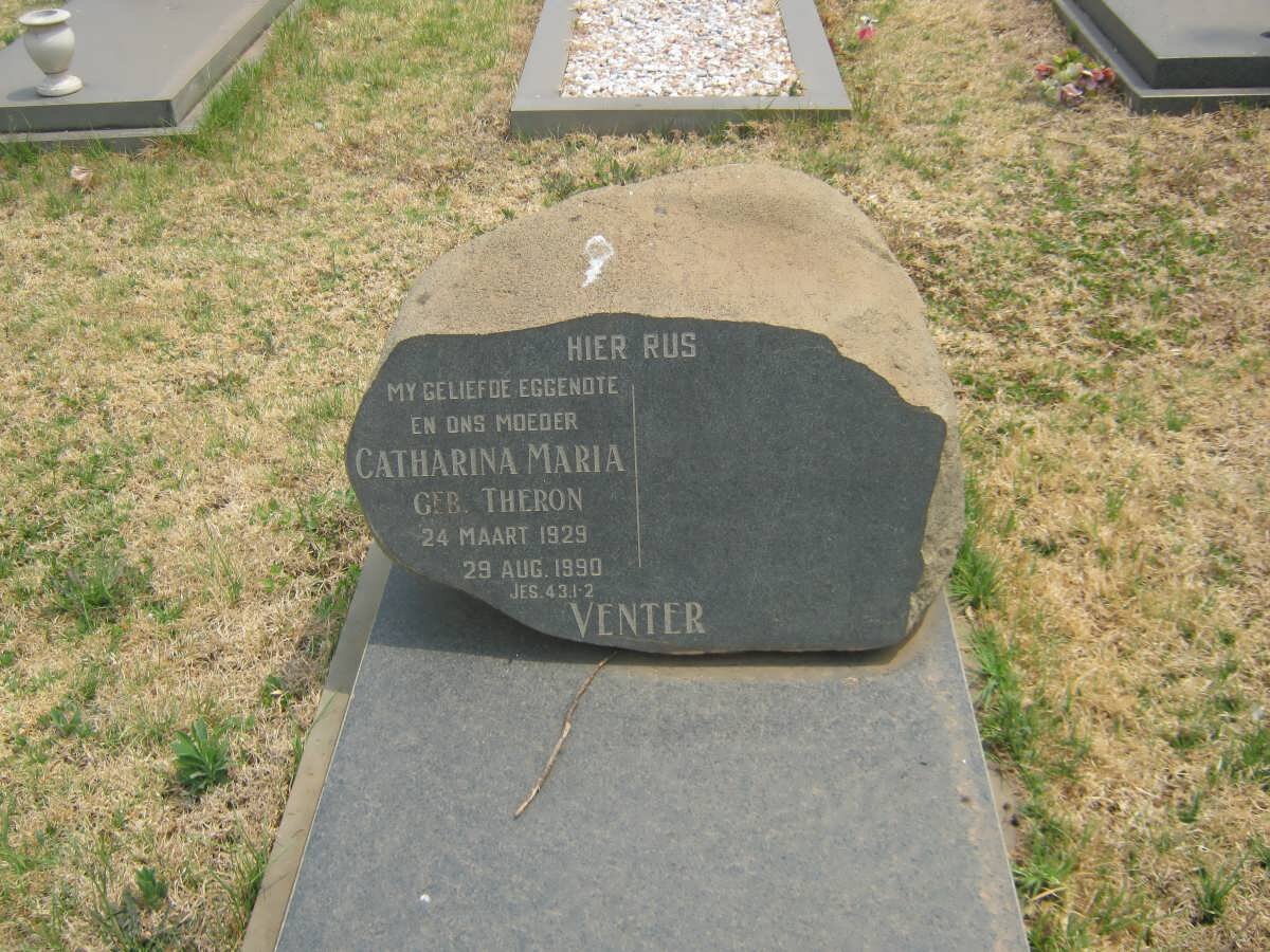 VENTER Catharina Maria nee THERON 1929-1990