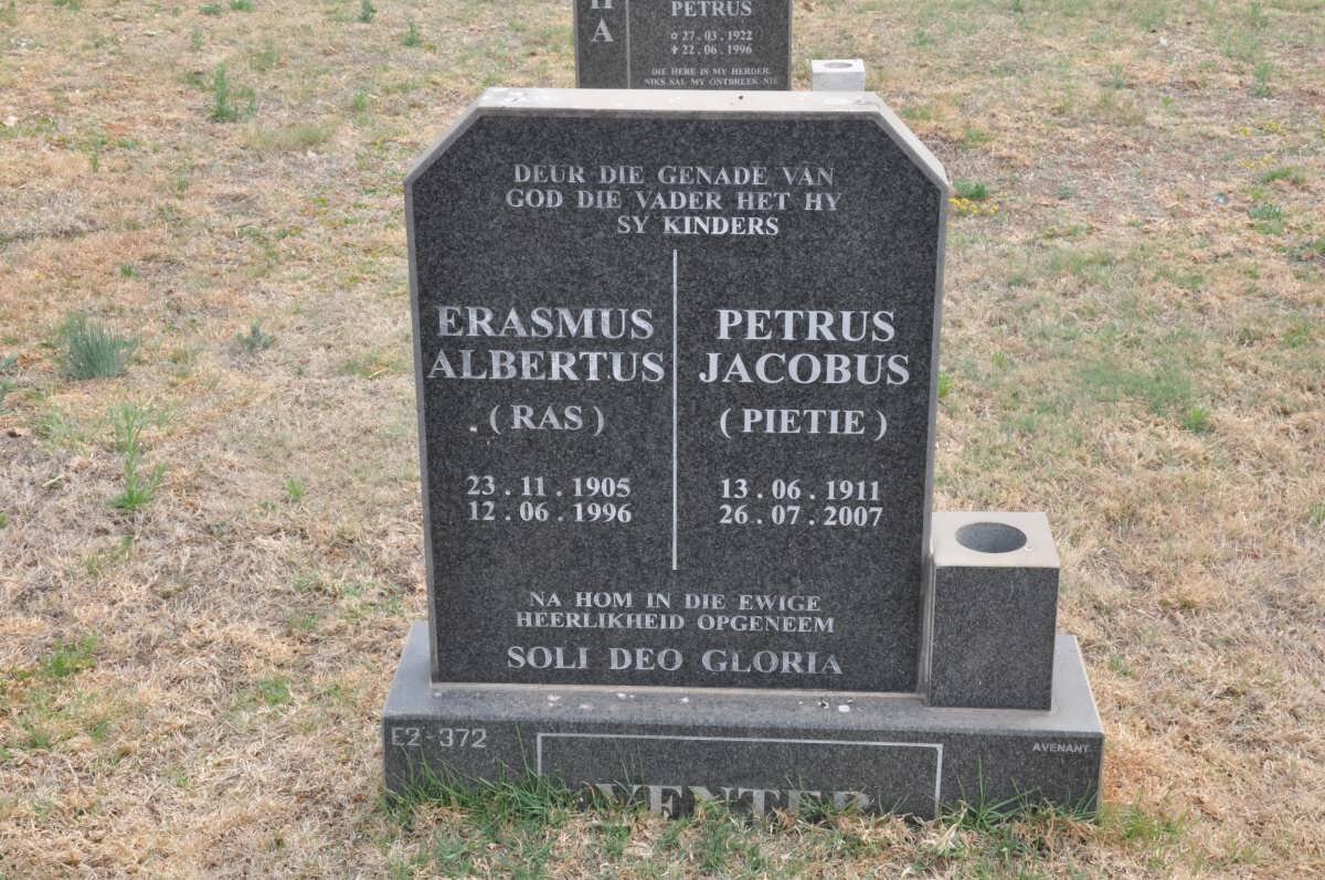 VENTER Erasmus Albertus 1905-1996 :: VENTER Petrus Jacobus 1911-2007