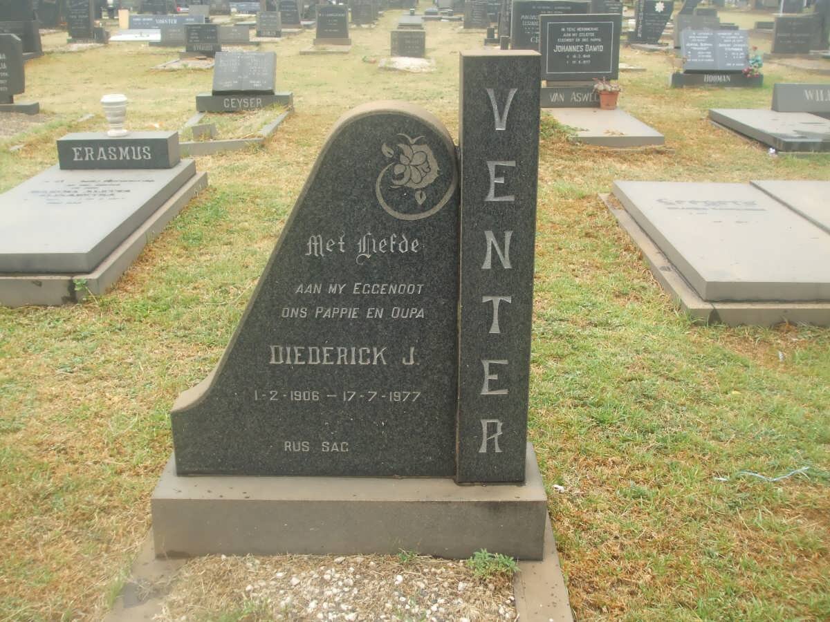 VENTER Diederick J. 1906-1977