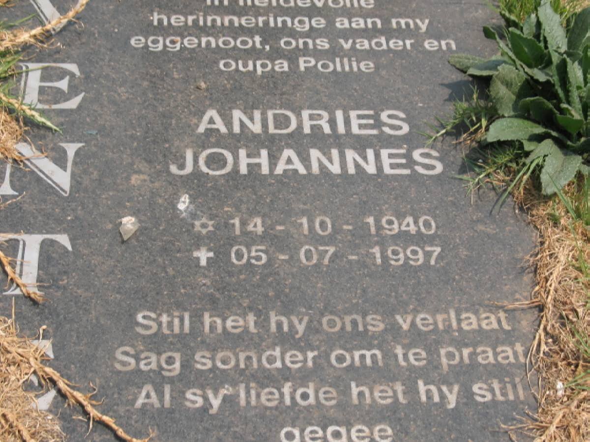 VENTER Andries Johannes 1940-1997