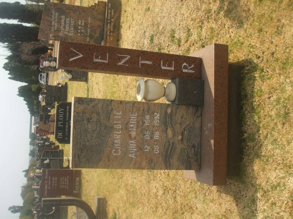 VENTER Charlotte Anna Marie 1911-1992