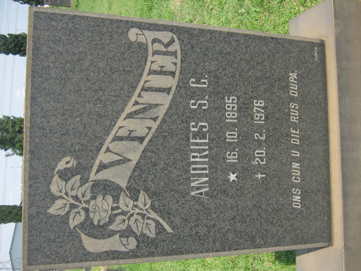 VENTER Andries S.C. 1895-1976
