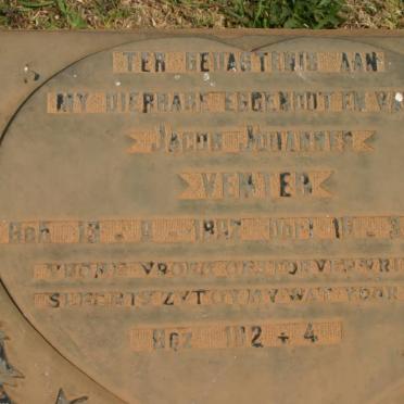 VENTER Jacob Johannes 1892-1941