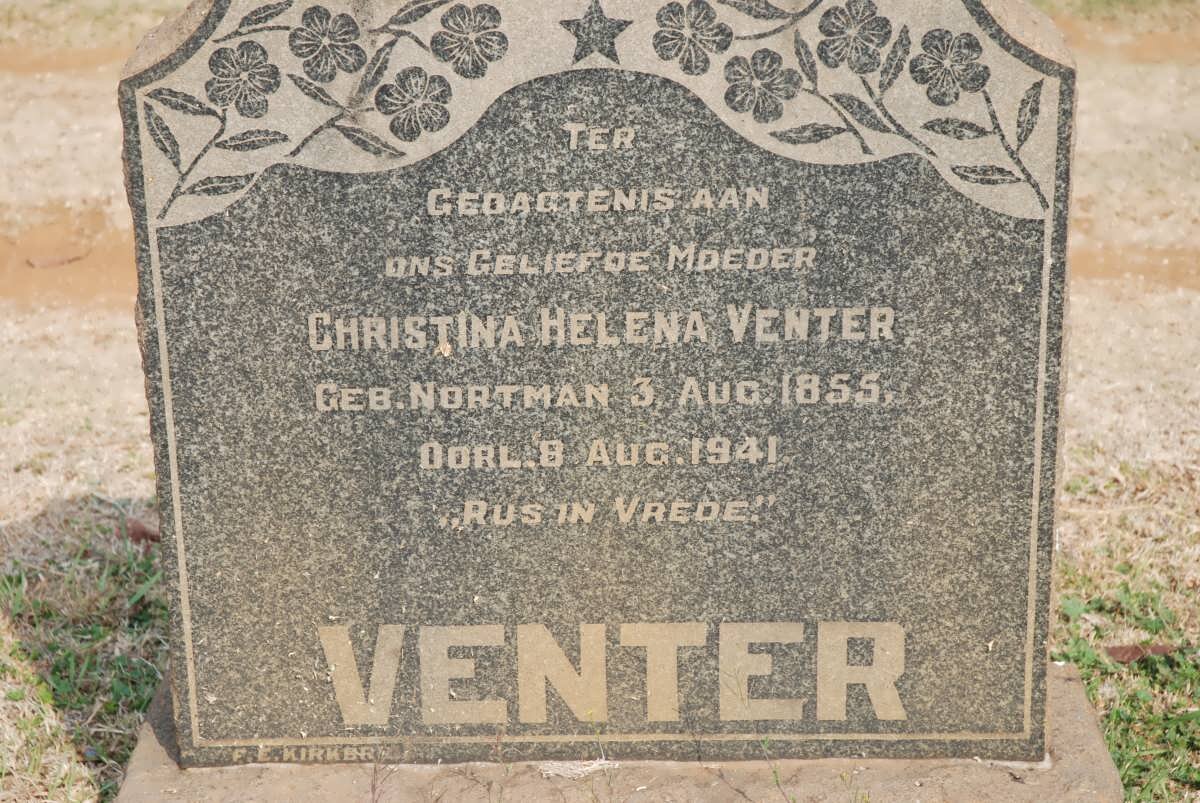 VENTER Christina Helena nee NORTMAN 1855-1941