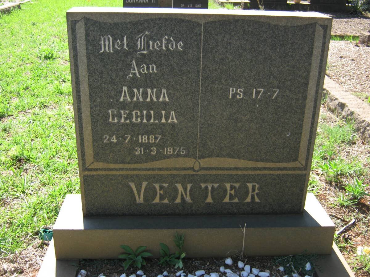 VENTER Anna Cecilia 1887-1975