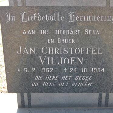 VILJOEN Jan Christoffel 1962-1984