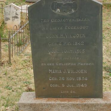 VILJOEN John H. 1842-1915 &amp; Maria J. 1854-1849