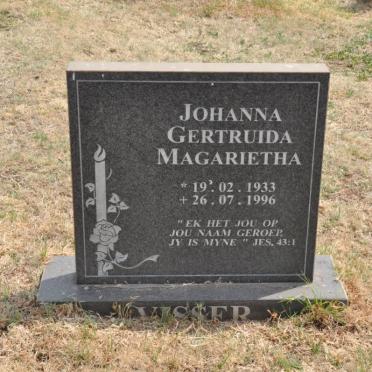 VISSER Johanna Gertruida Magarietha 1933-1996