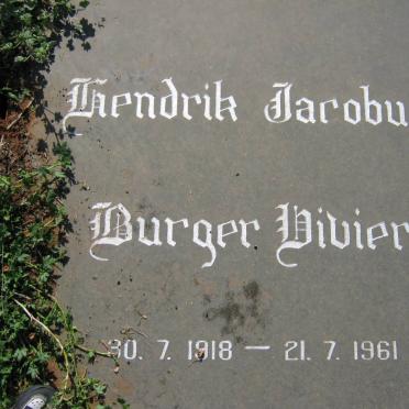 VIVIER Hendrik Jacobus Burger 1918-1961 &amp; Christina Gezina STANDER formerly VIVIER 1922-1999