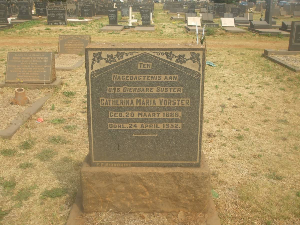VORSTER Catherina Maria 1886-1952