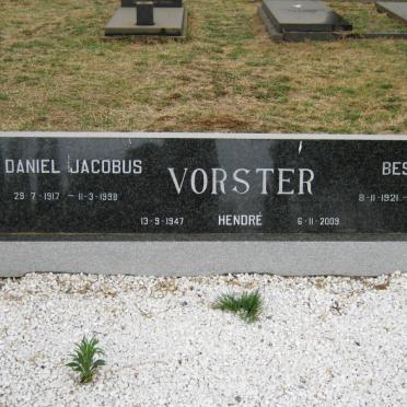 VORSTER Daniel Jacobus 1917-1998 &amp; Bessie 1921-1977 :: VORSTER Hendré 1947-2009
