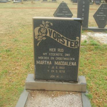 VORSTER Martha Magdalena 1903-1978