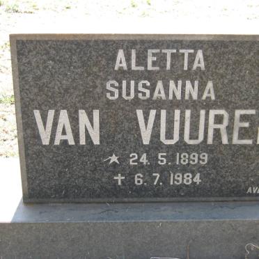 VUUREN Aletta Susanna, van 1899-1984