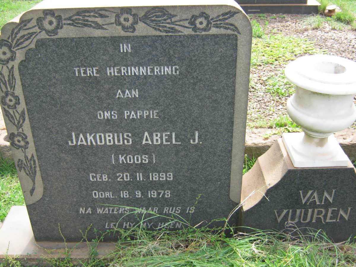 VUUREN Jakobus Abel, J. van 1899-1978