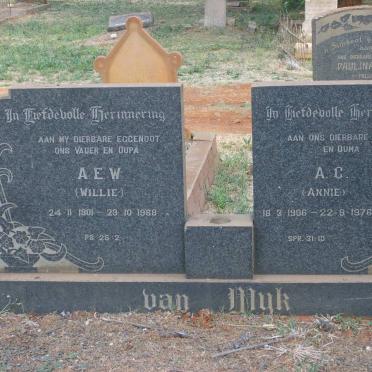 WYK A.E.W., van 1901-1968 &amp; A.C. 1906-1976 