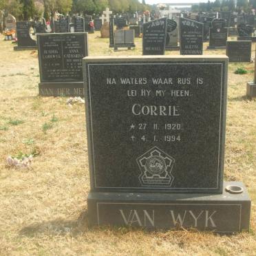 WYK Corrie, van 1920-1994