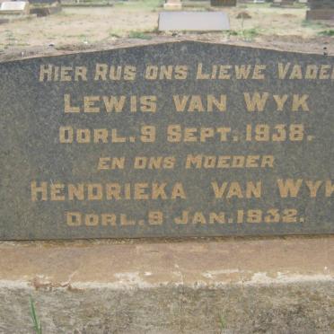 WYK Lewis Johannes, van -1938 &amp; Hendrieka Christina KOTZE-1932