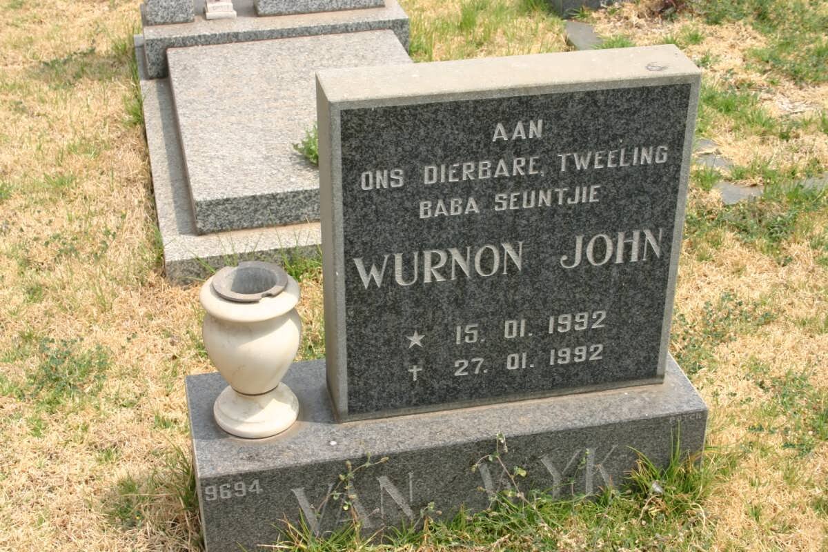 WYK Wurnon John, van 1992-1992