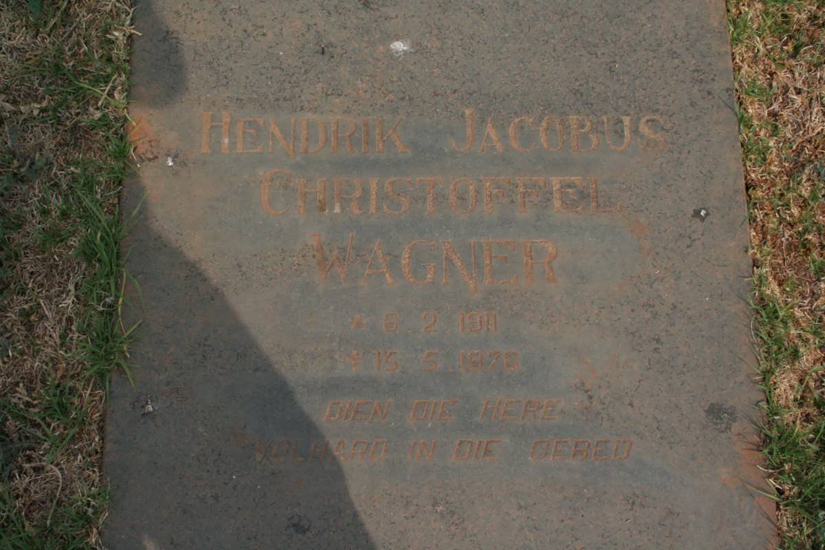 WAGNER Hendrik Jacobus Christoffel 1911-1976