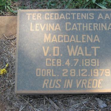 WALT Johannes Hendrik, van der 1884-1963 &amp; Levina Catherina Magdalena 1891-1979