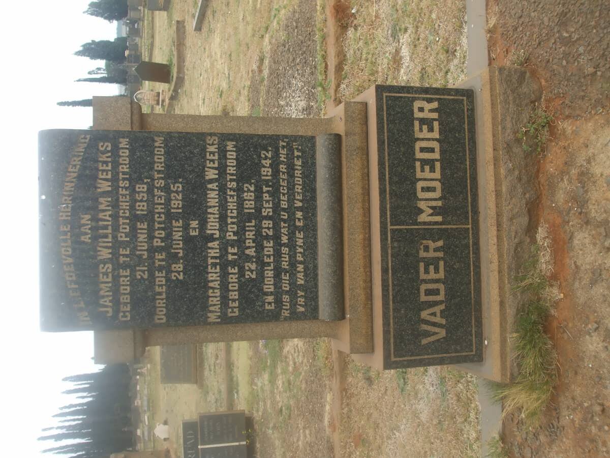 WEEKS James William 1858-1925 &amp; Margaretha Johanna 1862-1942