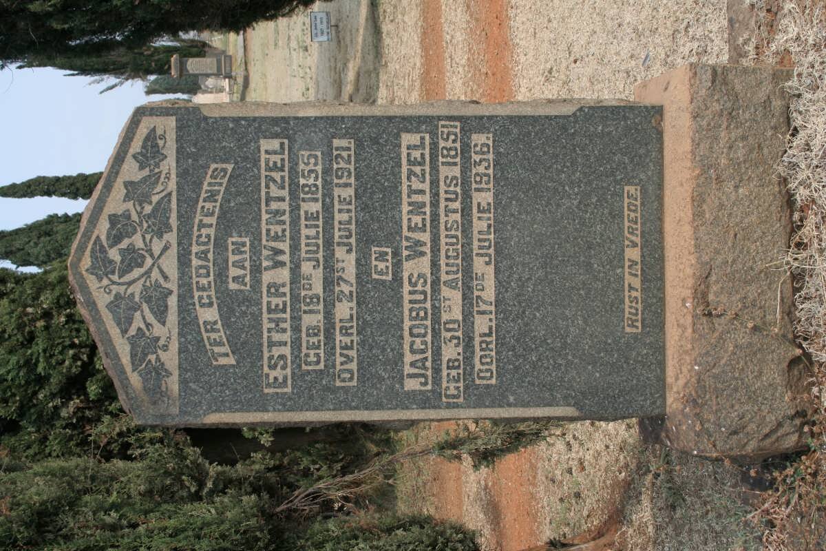 WENTZEL Jacobus 1851-1936 &amp; Esther 1855-1921