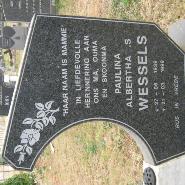 WESSELS Paulina Alberta S. 1939-1999