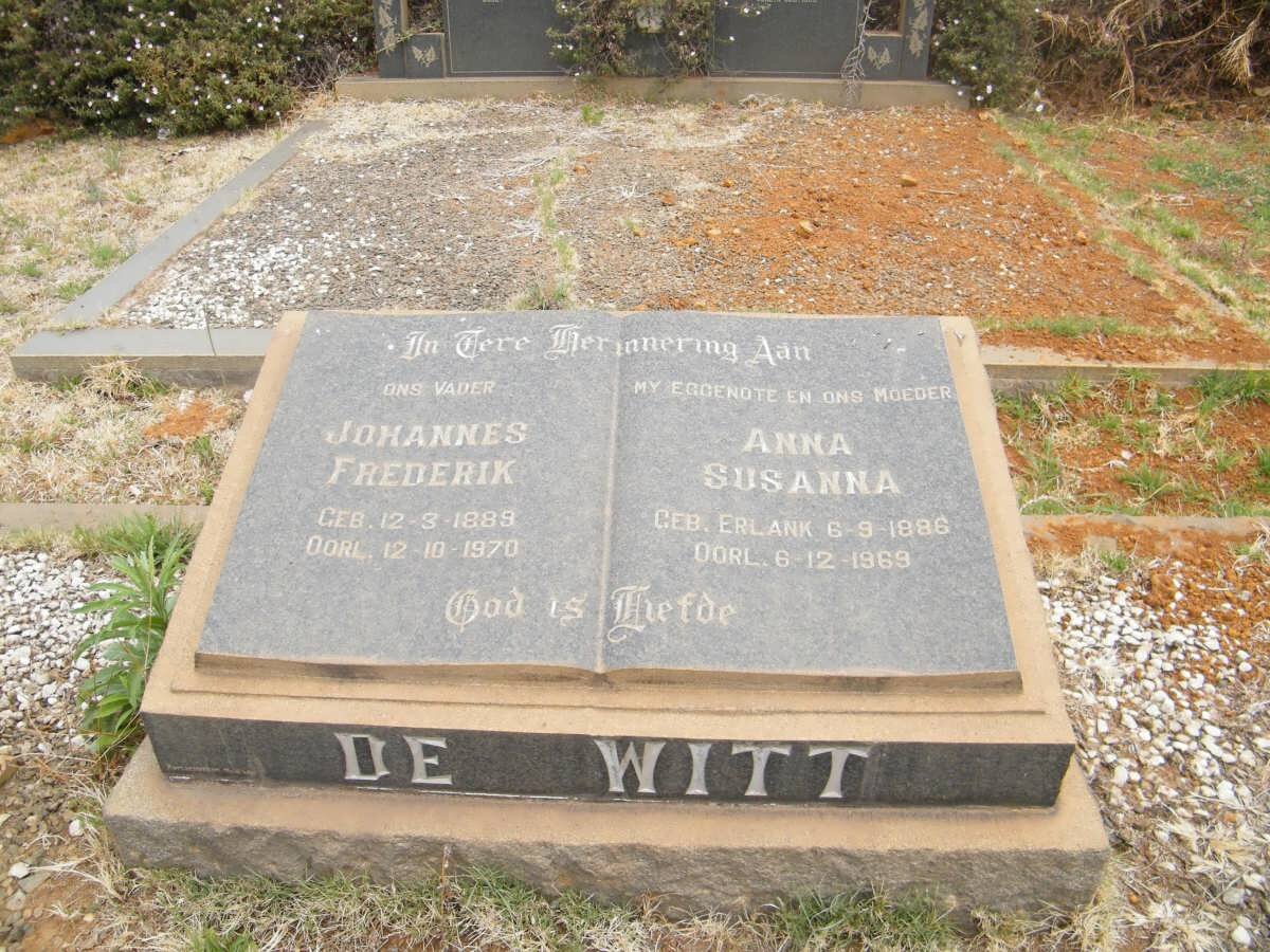 WITT Johannes Frederik, de 1889-1970 &amp; Anna Susanna ERLANK 1886-1969