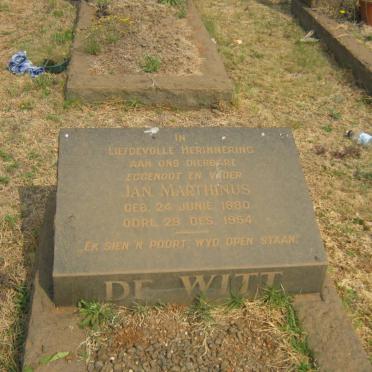 WITT Jan Marthinus, de 1880-1954