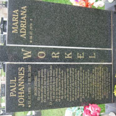 WORKEL Paul Johannes 1975-2007 &amp; Maria Adriana 1978-