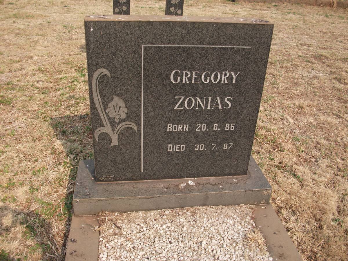 ZONIAS Gregory 1986-1987
