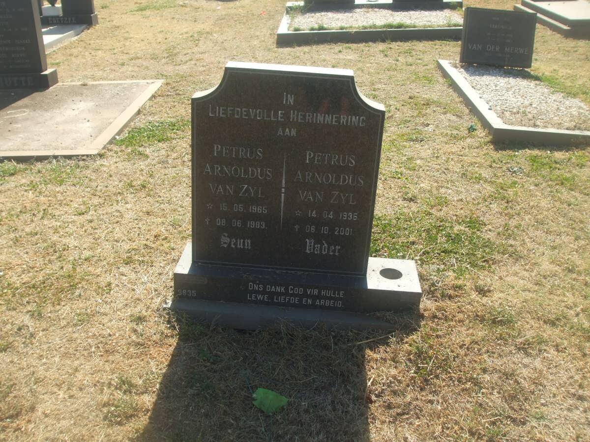 ZYL Petrus Arnoldus, van 1935-2001 :: VAN ZYL Petrus Arnoldus 1965-1983