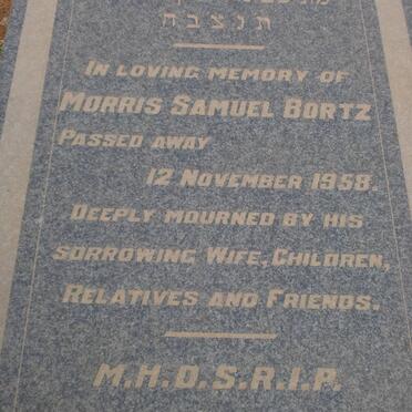 BORTZ Morris Samuel -1958