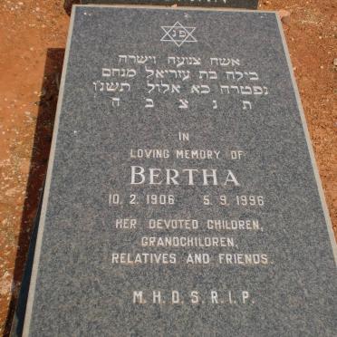 GOODMAN Bertha 1906-1996
