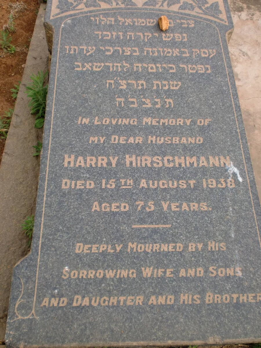 HIRSCHMANN Harry -1938